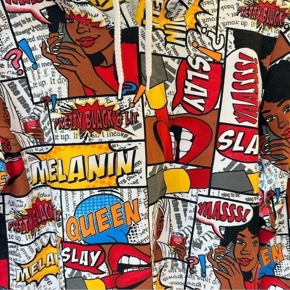 ON Fire NWT Women’s Popular Slogans Lightweight Sweatshirt Hoodie Size Large - Picture 3 of 7